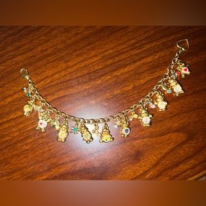 24k Care Bear charm bracelet Bradford exchange